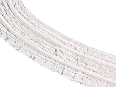 Thawed snow road Hq Scan 3D model