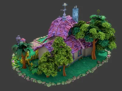 Fantasy Cartoon House 3D model