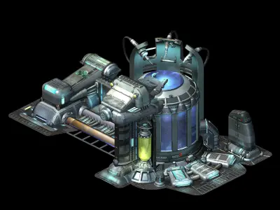 Spacecraft - power collector 3D model