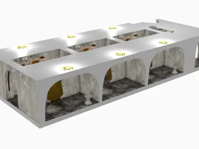 Jabbas Throne Room - Set 7D - Prison Area 1-6 scale 3D print model