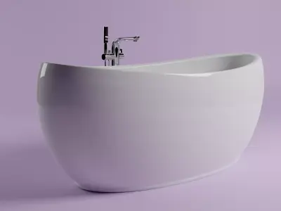 Bath and shower unit - for archviz 3D model