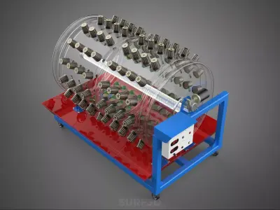 GARDENING ROTARY HYDROPONIC SPIN PLANT GROW FARM CYLINDER SYSTEM 3D model