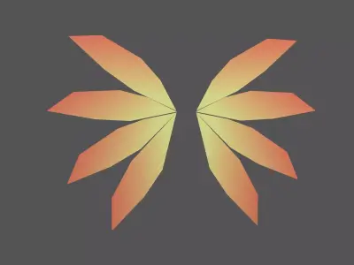 Low Poly Wings v3 001 Free low-poly 3D model