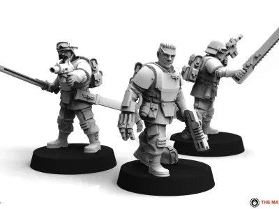 Universal Guard - Infantry Sergeant Builder 3D print model