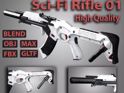 Sci-Fi Rifle 01 3D model