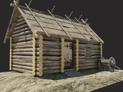 medieval Hut 3D model buy