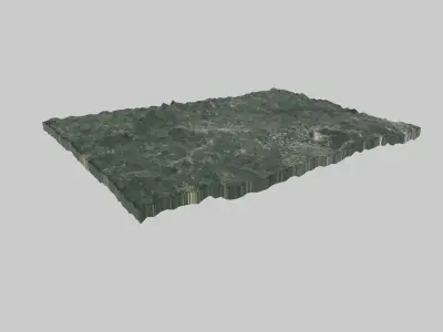 Durham City Low-poly 3D model