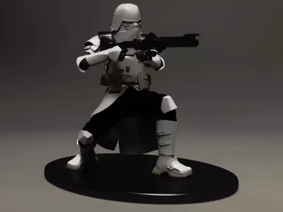 star wars 3d printable clone Galactic Marine Pose 1 3D print model