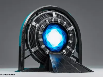 Sci-Fi Portal Low-poly 3D model