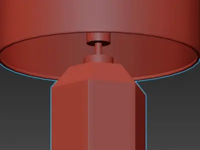LAGUNA glass table lamp with shade 3D model