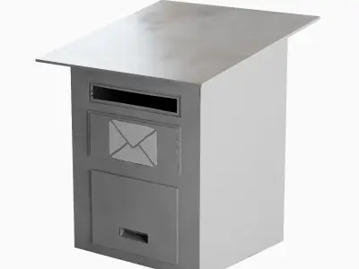 Postbox 05 Low-poly 3D model