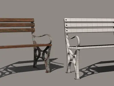 Park Bench -  4k Textures -  3D model