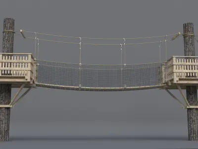 Suspension Bridge 3D model