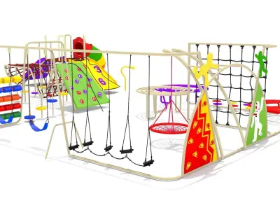 Wave Playground Low-poly 3D model