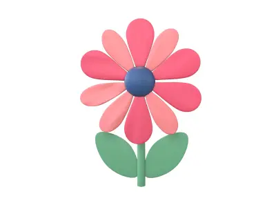 Flower v4 001 Low-poly 3D model