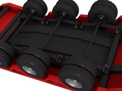 Low Loader Semi Trailer 3D model