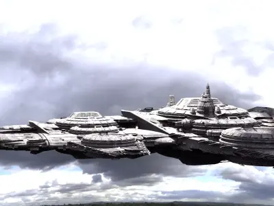 Star Freighter Grand battleship 2 3D model purchase