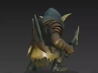Whispers in the Fog - Goblin Rogue Assassin 3D model