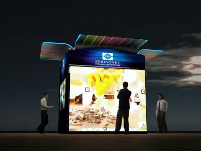 Module for advertising on screens 3D model
