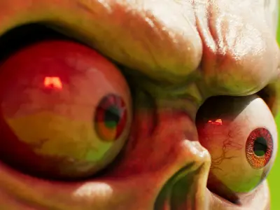 Martian from Mars Attacks Low-poly 3D model
