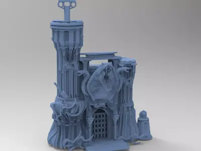 Lady Slithers castle inspired fortress 3D model