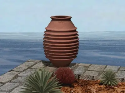 a Cretan ceramic vase 3D model