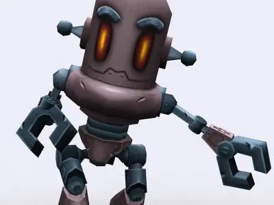 3DRT Chibii-robot 07 Low-poly 3D model