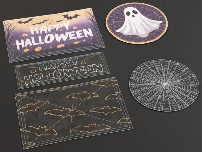 Halloween Rugs Low-poly 3D model
