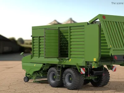  Silage Forage Wagon with Pickup Reel Green Rigged 