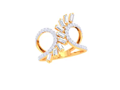 Women Ring  Render 3dm STL OBJ FBX Details 3D print model 158