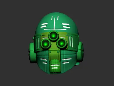 helmet high poly sculpt 3d printable  3D model