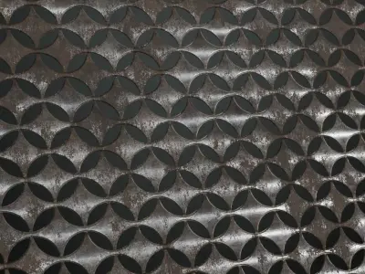 Dirty Metal Grill Transparent PBR Seamless Texture