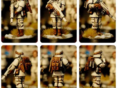 Universal Guard - Female Infantry Builder 3D print model