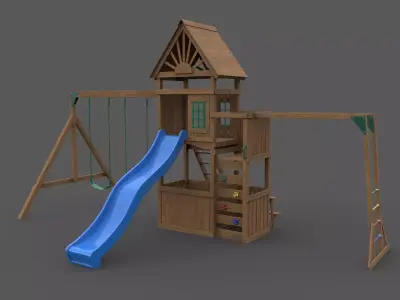 PBR Playground Jungle Gym 08 Low-poly 3D model