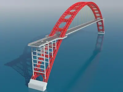 WuShan Yangtze River Bridge Chongqing China 3D model