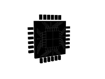 Microchip Symbol V1 001 Low-poly 3D model
