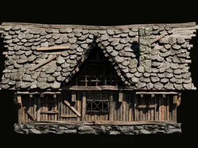 Medieval Wooden House 3D model