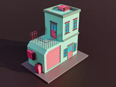 Contemporary house 3D model