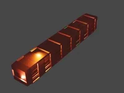 SciFi Hall way 3d Model 3D model