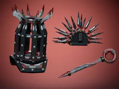 Cyborg Mutant1 Low-poly 3D model