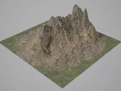 Mountains V3 Low-poly 3D model