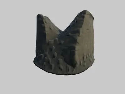 Bastion Rubble Stylized Medieval Debris Low-poly 3D model