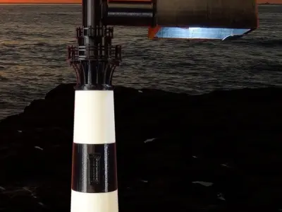 Bodie Island Lighthouse Desk Lamp Free 3D print model