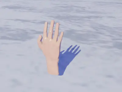  Almost realistic hand model Game-ready 3D model