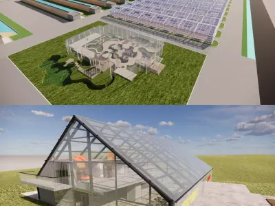 Agricultural Greenhouse Tent Frame -B3 3D model