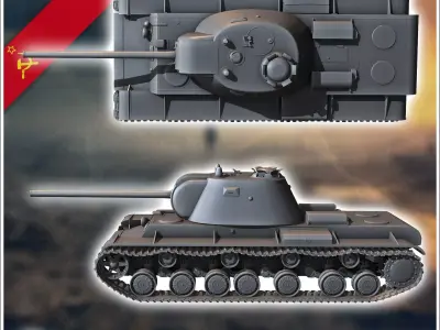 KV-3 Object 223 - Soviet army WW2 Second World East front Ostfro 3D print model