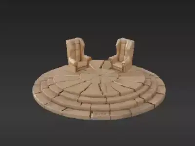 65 - Rebel Hero Ceremony Dias - Diorama for 3 75-Inch A 3D print model