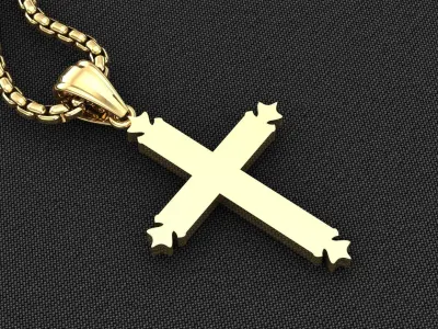 Cross Light Gold 3CP064 3DM STL 3D model