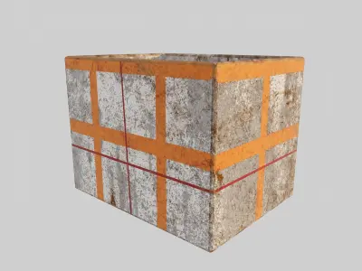 Hong Kong Street Styrofoam Box 3D model