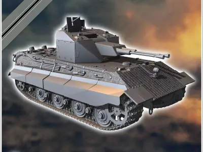 Flakpanzer E-75 55mm Entwicklung  - Germany Eastern Western Berl 3D print model